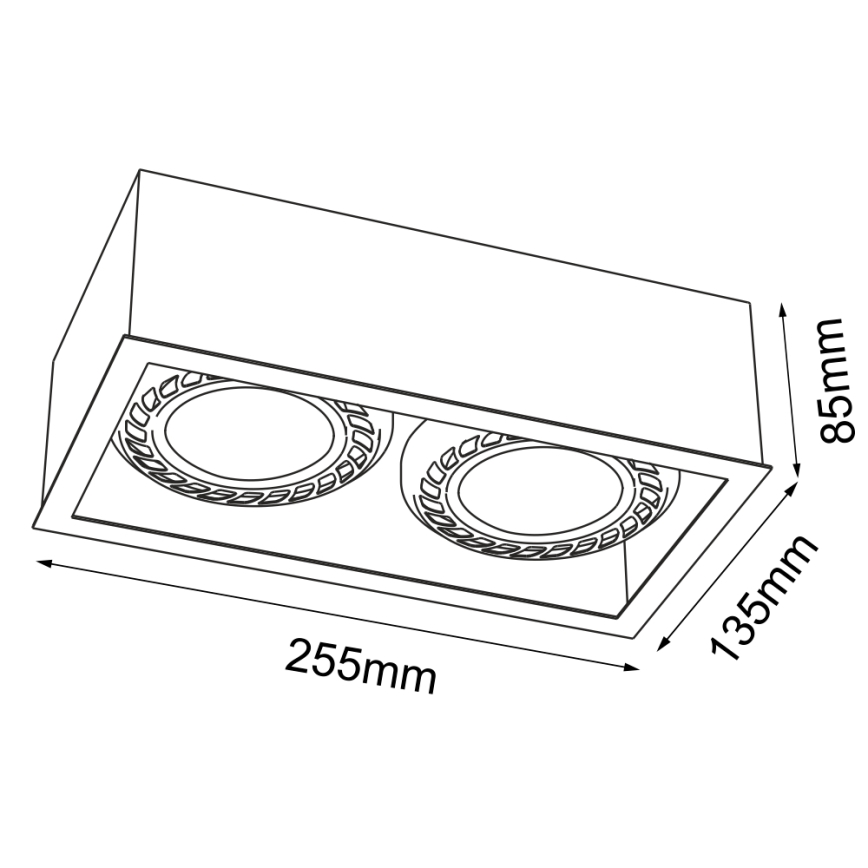 Brosline - Foco 2xGU10/18W/230V blanco