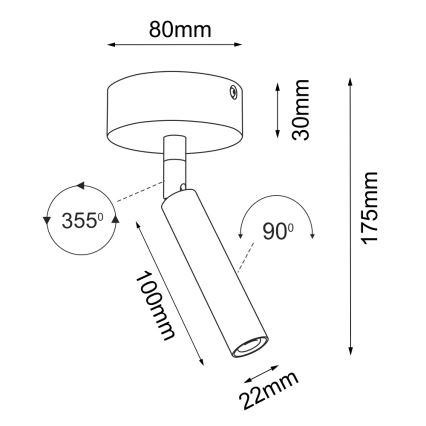 Brosline - Foco 1xG9/2,5W/230V negro