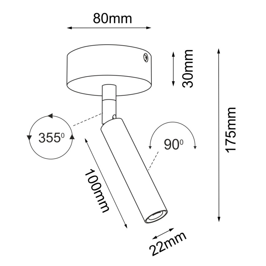 Brosline - Foco 1xG9/2,5W/230V negro