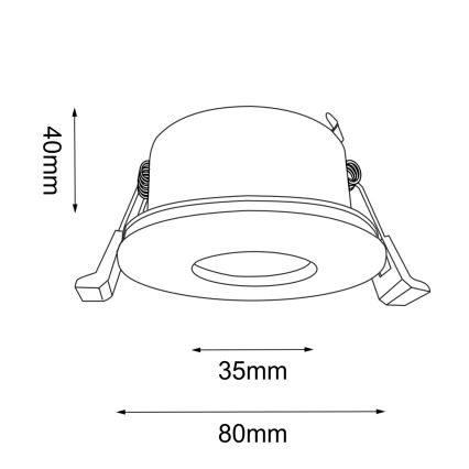 Brosline - Luminaria empotrable de techo 1xGU10/10W/230V blanca