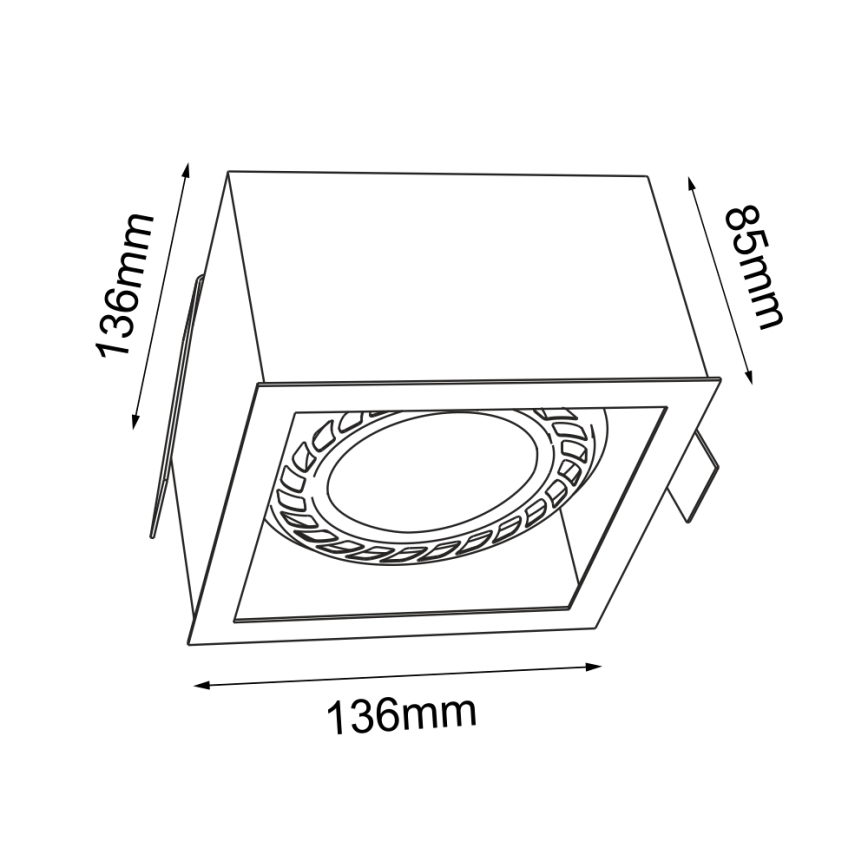 Brosline - Luminaria empotrable de techo 1xGU10/18W/230V blanca