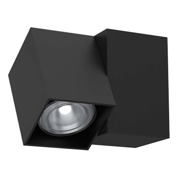 Brosline - Aplique de pared tipo foco 1xGU10/10W/230V negro