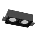 Brosline - Foco empotrable de techo 2xGU10/18W/230V negro