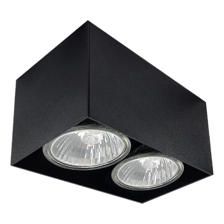 Brosline - Foco orientable 2xGU10/10W/230V negro