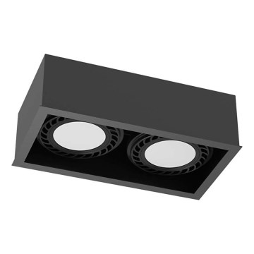 Brosline - Luminaria de focos 2xGU10/18W/230V, negra