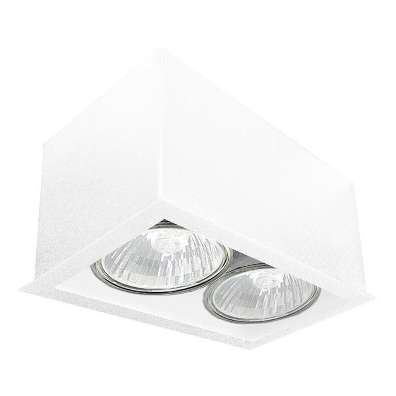 Brosline - Luminaria de techo 2x GU10/10W/230V, blanca