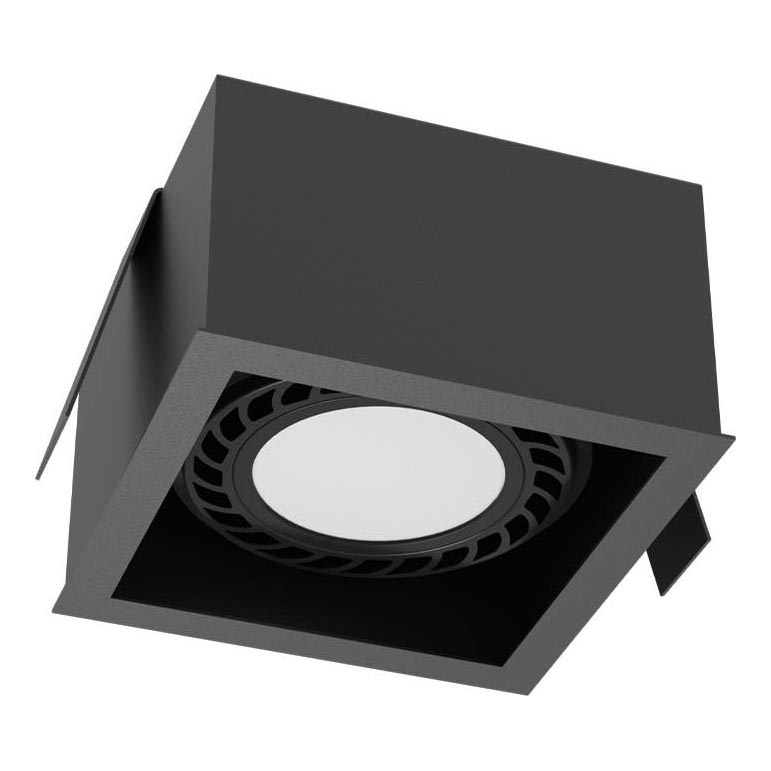 Brosline - Luminaria empotrada de techo 1xGU10/18W/230V negra