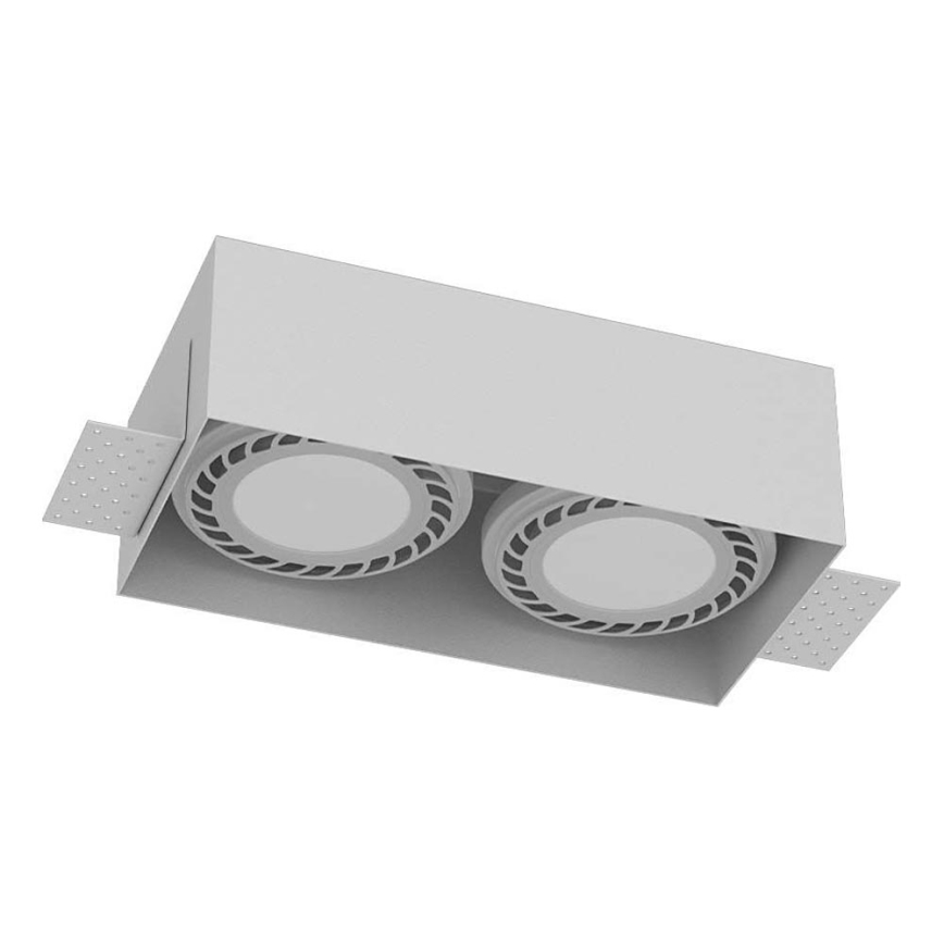 Brosline - Luminaria empotrada de techo 2xGU10/18W/230V blanca
