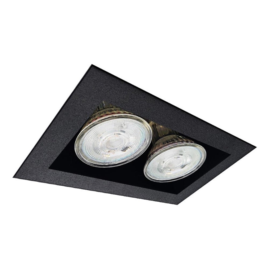 Brosline - Luminaria empotrada para techo 2xGU10/10W/230V negra