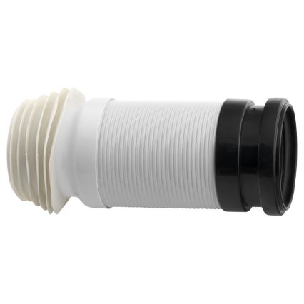 Bruckner - Conector flexible para desagüe de inodoro 45 cm blanco/negro