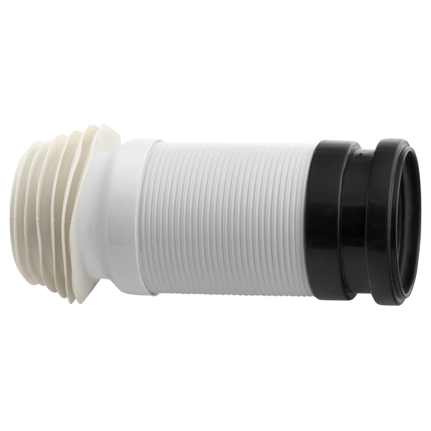Bruckner - Conector flexible para desagüe de inodoro 45 cm blanco/negro