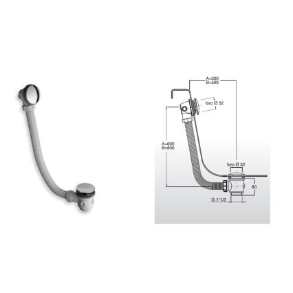 Bruckner - Juego de baño CLICK-CLACK blanco/cromo brillante