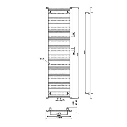 Bruckner - Radiador de baño ALBRECHT 547W/230V 50x157 cm blanco