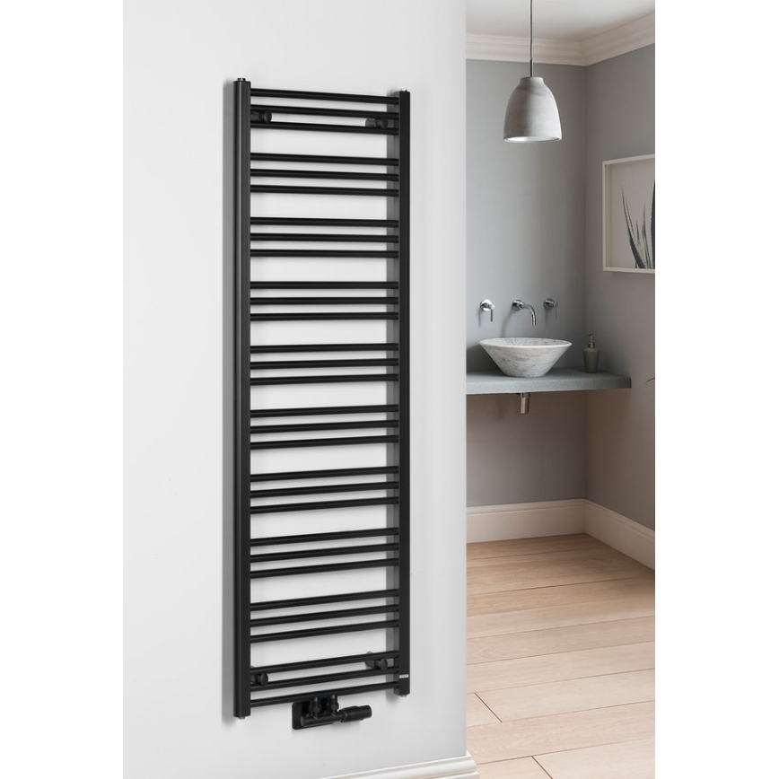 Bruckner - Radiador de baño ALBRECHT 657W/230V 50x157 cm negro mate