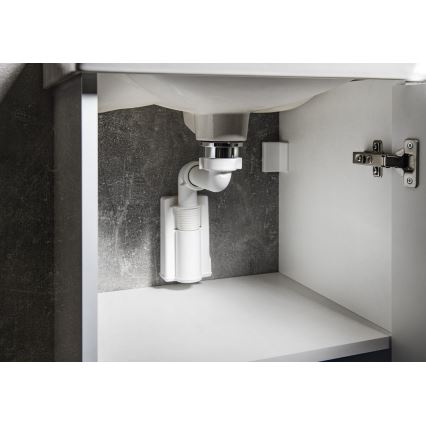 Bruckner - Sifón de lavabo para muebles MURALES blanco
