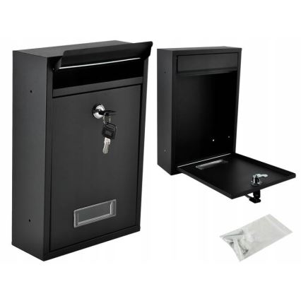 Buzón postal 21,7 x 32 cm negro