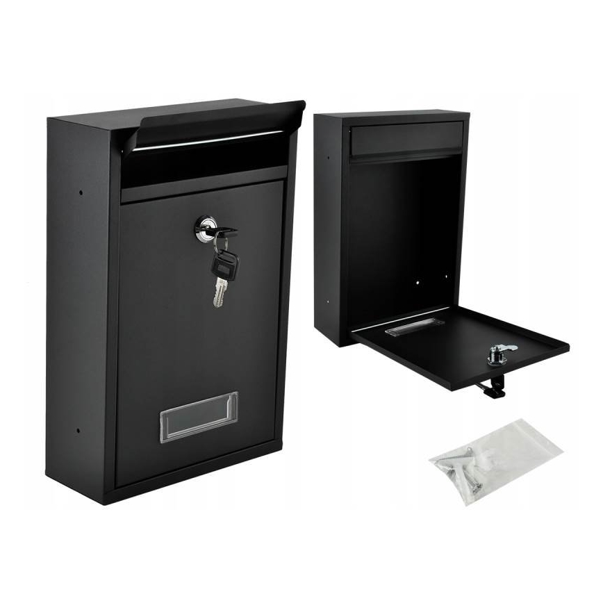 Buzón postal 21,7 x 32 cm negro