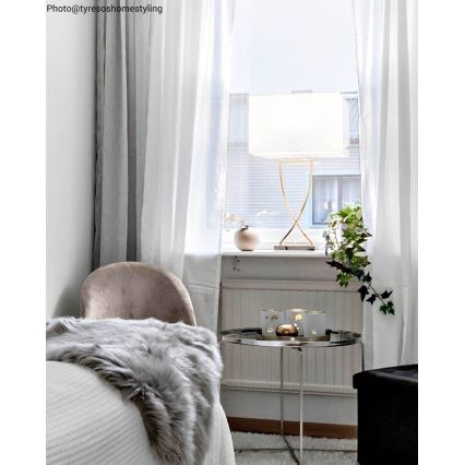 ByRydens - Lámpara de mesa OMEGA 1xE27/5W/230V blanco/latón