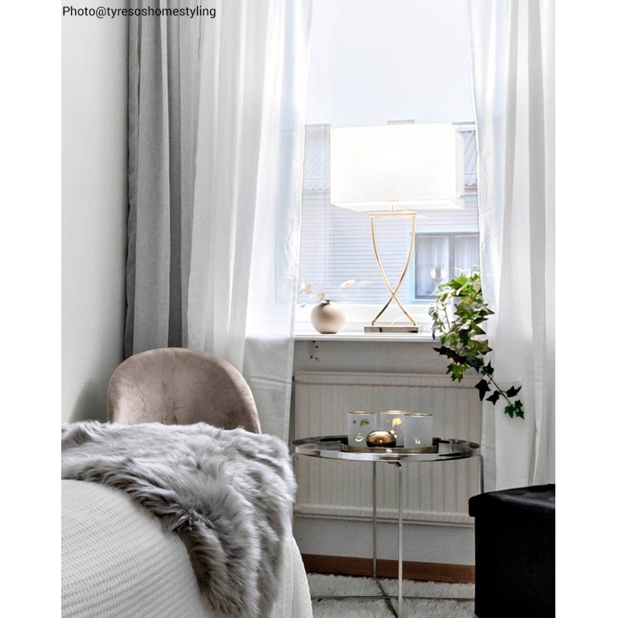 ByRydens - Lámpara de mesa OMEGA 1xE27/5W/230V blanco/latón