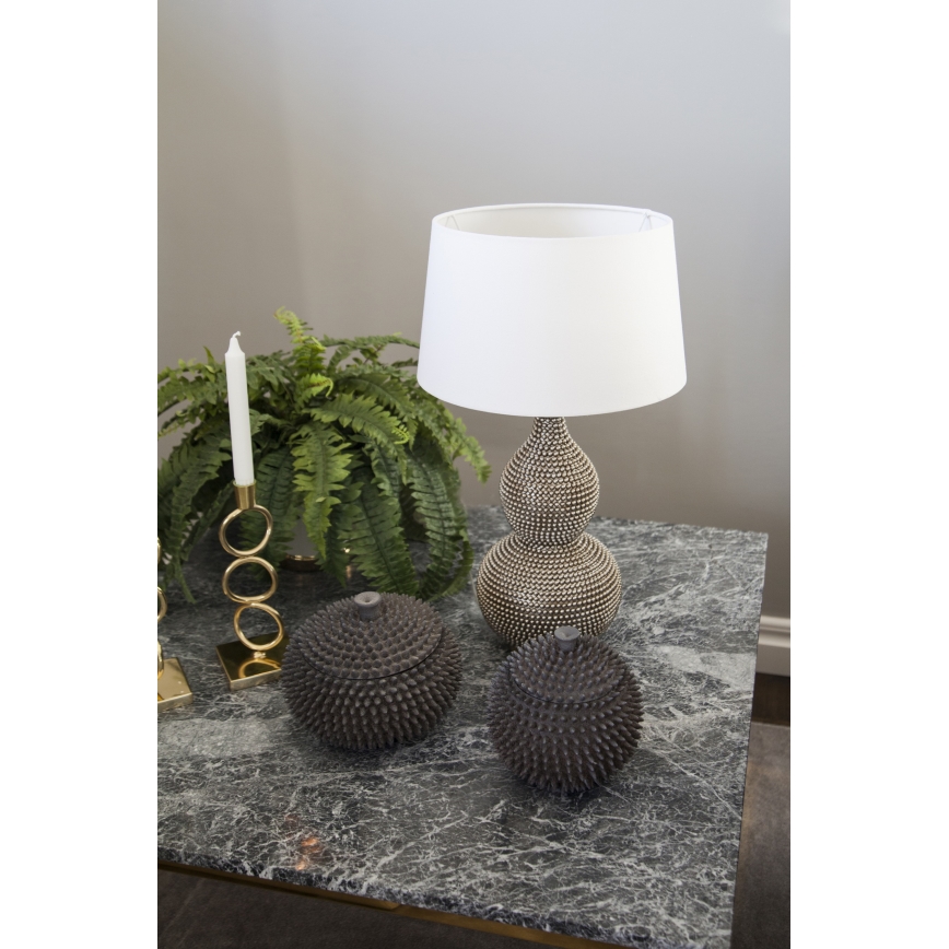 ByRydens - Lámpara de mesa LOFTY 1xE27/5W/230V blanco/plateado