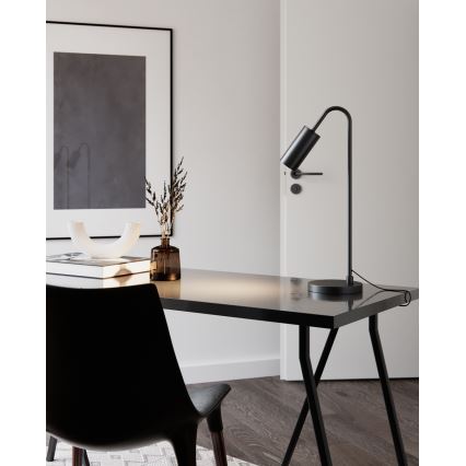 ByRydens - Lámpara de mesa CURVE 1xGU10/7W/230V negra