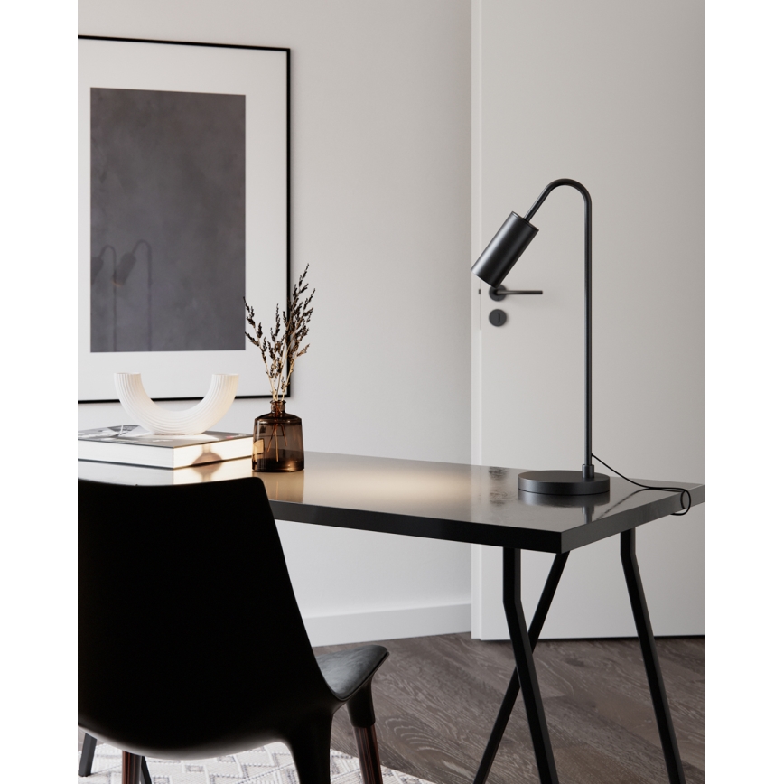 ByRydens - Lámpara de mesa CURVE 1xGU10/7W/230V negra