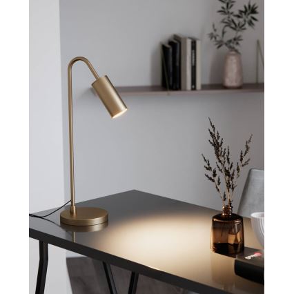 ByRydens - Lámpara de mesa CURVE 1xGU10/7W/230V dorada