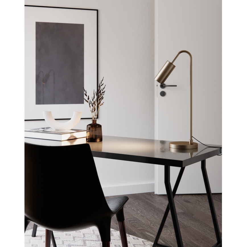 ByRydens - Lámpara de mesa CURVE 1xGU10/7W/230V dorada