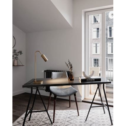 ByRydens - Lámpara de mesa CURVE 1xGU10/7W/230V dorada