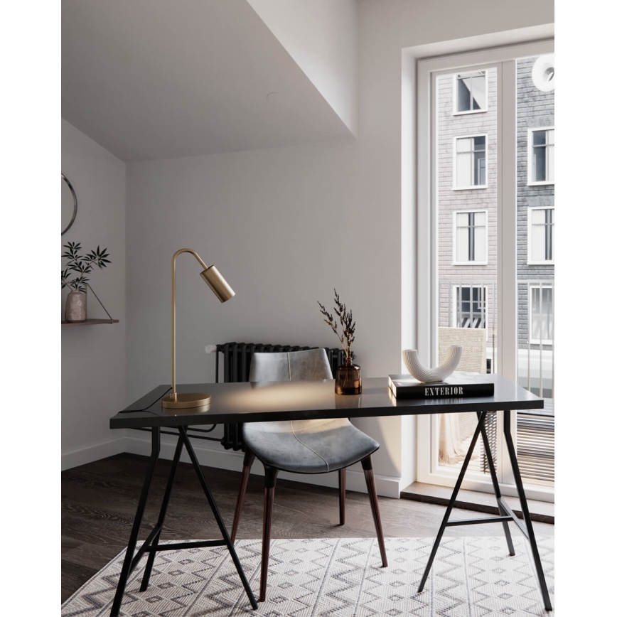 ByRydens - Lámpara de mesa CURVE 1xGU10/7W/230V dorada