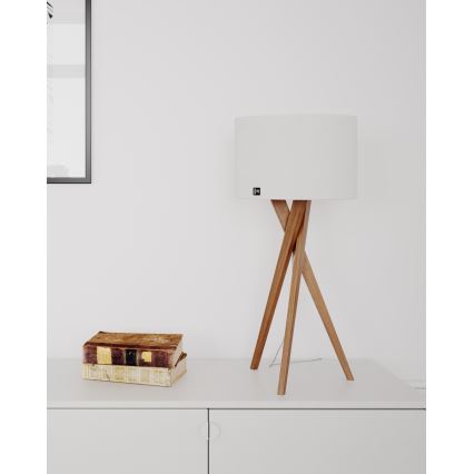ByRydens - Lámpara de sobremesa VEGA 1xE27/8W/230V blanca/roble