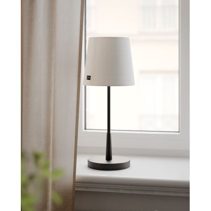 ByRydens - Lámpara de mesa LUMI 1xE27/8W/230V blanca/negra 48,5 cm