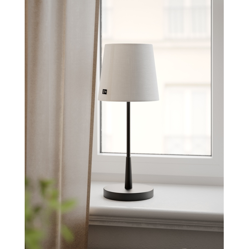 ByRydens - Lámpara de mesa LUMI 1xE27/8W/230V blanca/negra 48,5 cm
