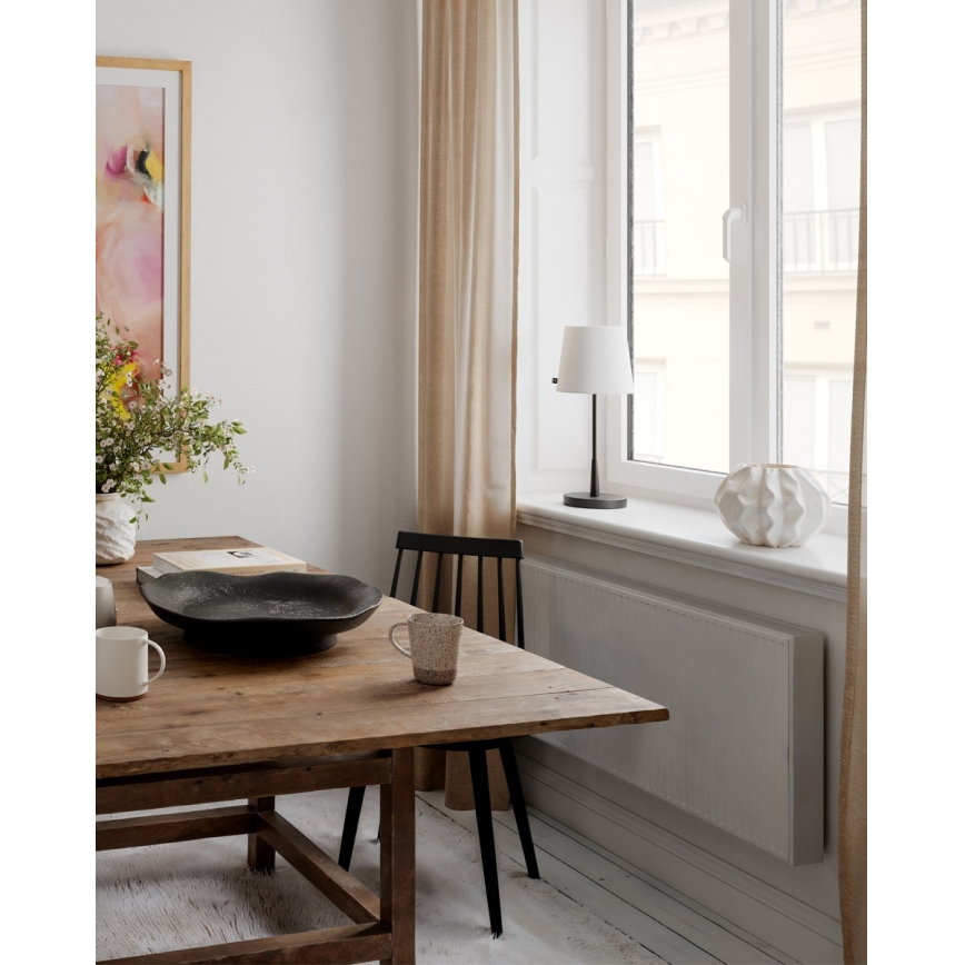 ByRydens - Lámpara de mesa LUMI 1xE27/8W/230V blanca/negra 48,5 cm