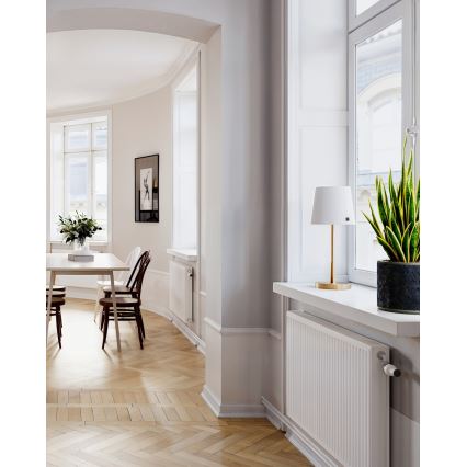 ByRydens - Lámpara de mesa LUMI 1xE27/8W/230V blanca/dorada 48,5 cm