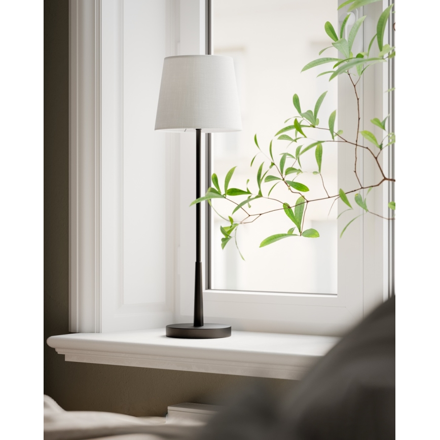 ByRydens - Lámpara de mesa LUMI 1xE27/8W/230V blanca/negra 68,5 cm