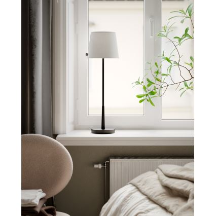 ByRydens - Lámpara de mesa LUMI 1xE27/8W/230V blanca/negra 68,5 cm