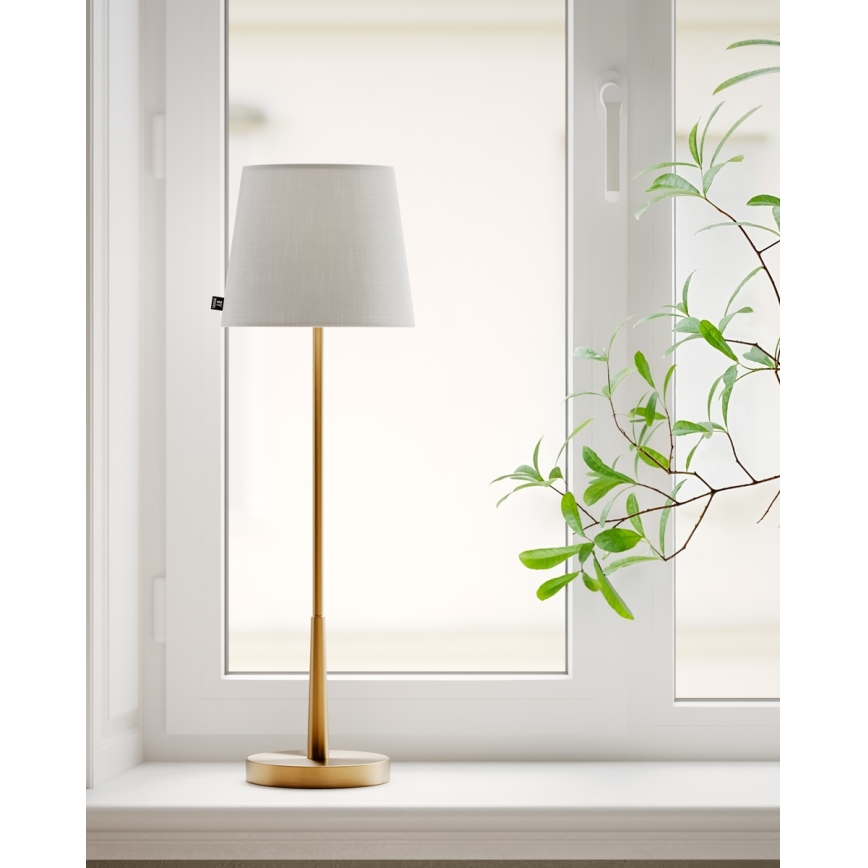 ByRydens - Lámpara de mesa LUMI 1xE27/8W/230V blanco/dorado 68,5 cm