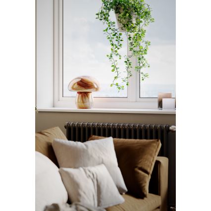 ByRydens - Lámpara de mesa MIRA MUSHROOM 1xE27/8W/230V marrón
