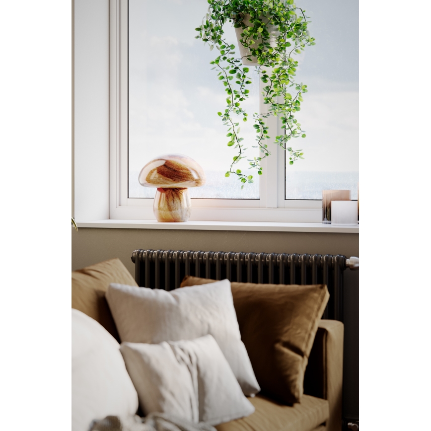 ByRydens - Lámpara de mesa MIRA MUSHROOM 1xE27/8W/230V marrón