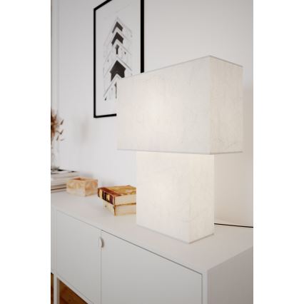 ByRydens - Lámpara de mesa iSQUARE 1xE27/8W/230V blanca