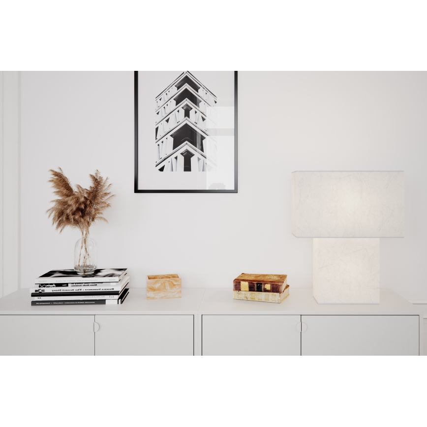ByRydens - Lámpara de mesa iSQUARE 1xE27/8W/230V blanca