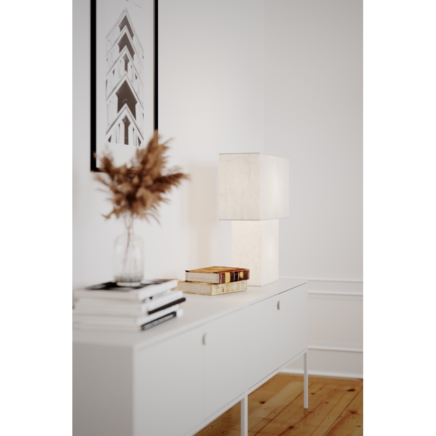 ByRydens - Lámpara de mesa iSQUARE 1xE27/8W/230V blanca