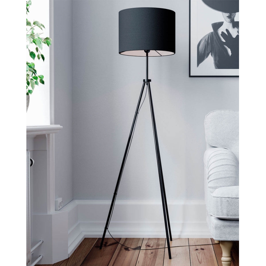 ByRydens - Lámpara de pie RINA 1xE27/5W/230V negra