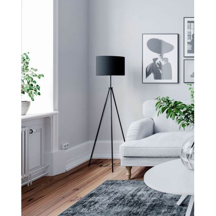 ByRydens - Lámpara de pie RINA 1xE27/5W/230V negra
