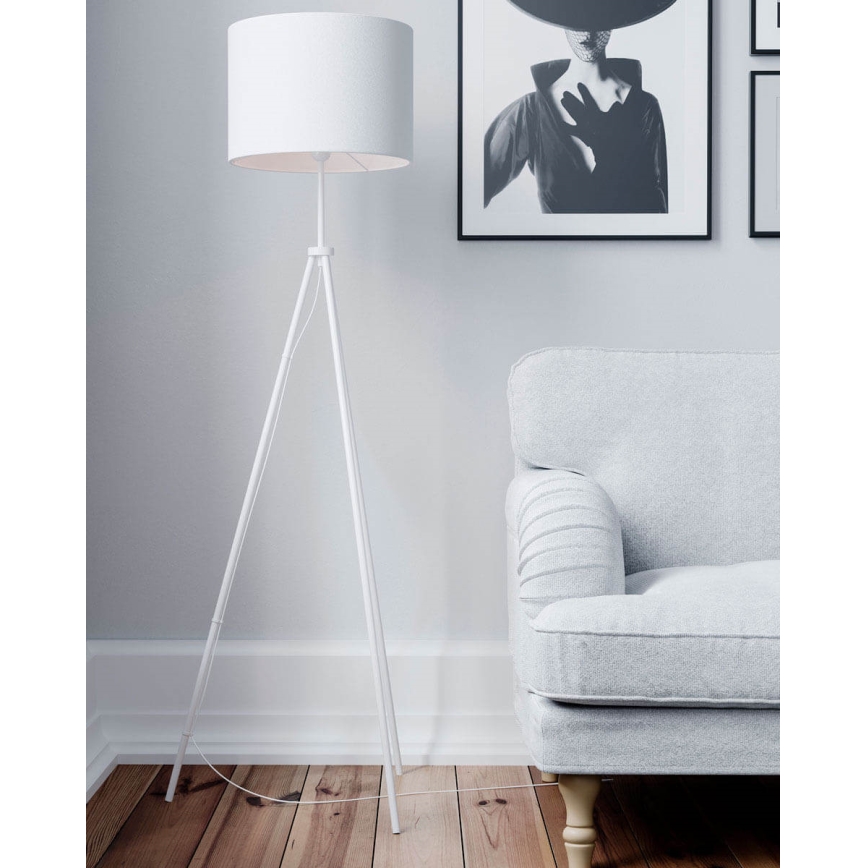 ByRydens - Lámpara de pie RINA 1xE27/5W/230V blanca