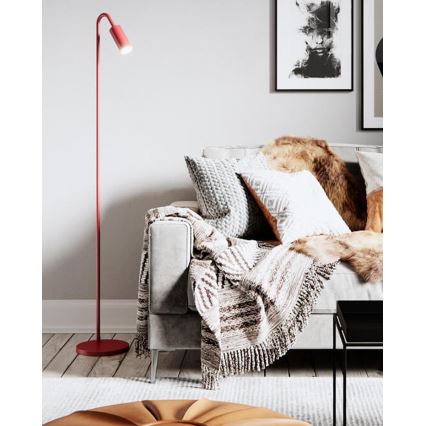 ByRydens - Lámpara de pie CURVE 1xGU10/7W/230V roja