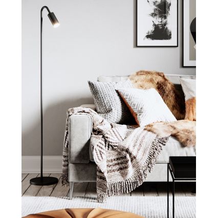 ByRydens - Lámpara de pie CURVE 1xGU10/7W/230V negra