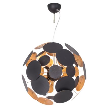 ByRydens - Lámpara colgante PLANET 4xE14/5W/230V negro/dorado diá. 50 cm