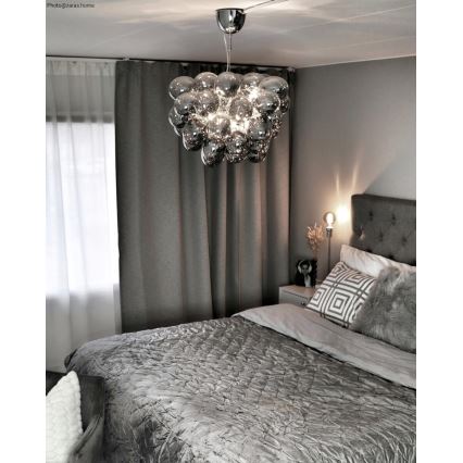 ByRydens - Lámpara colgante GROSS 8xG9/4W/230V ahumado/negro diá. 50 cm